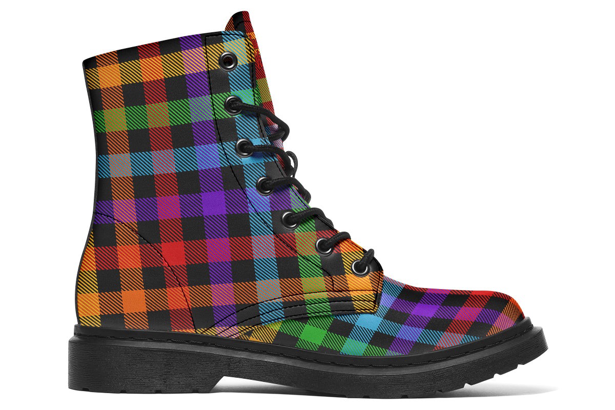 Boots-RainbowCheckered-YWV-36328-HFboots-Blk-STR3-YWV.jpg